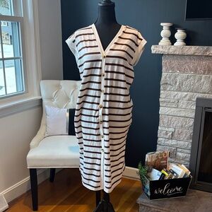 Striped Button-Down Dress